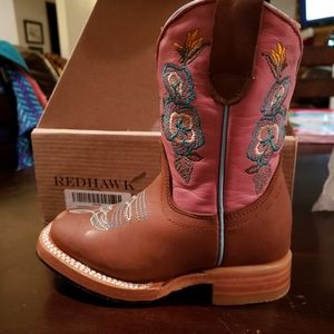 Girls Redhawk Cowboy Boots Toddler 8